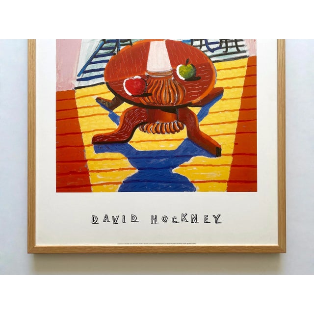 Contemporary David Hockney Vintage 1994 Lithograph Print Framed Large Pop Art Poster " Christopher & Don's Dining Room I " 1984 For Sale - Image 3 of 16