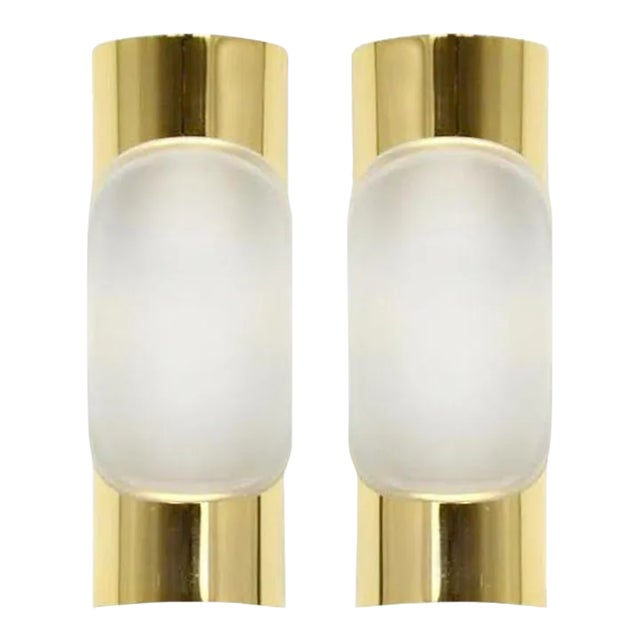 1960s Brass Sconces by Doria Leuchten, Germany - a Pair For Sale