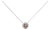 14K White Gold 2 3/8 Cttw Lab Grown Pink Diamond Solitaire with Halo Pendant Necklace - 17" Inches For Sale