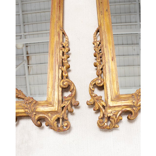 Pair of 19th C. French Louis XVI Style Giltwood Mirrors 4.6 Ft For Sale - Image 14 of 18