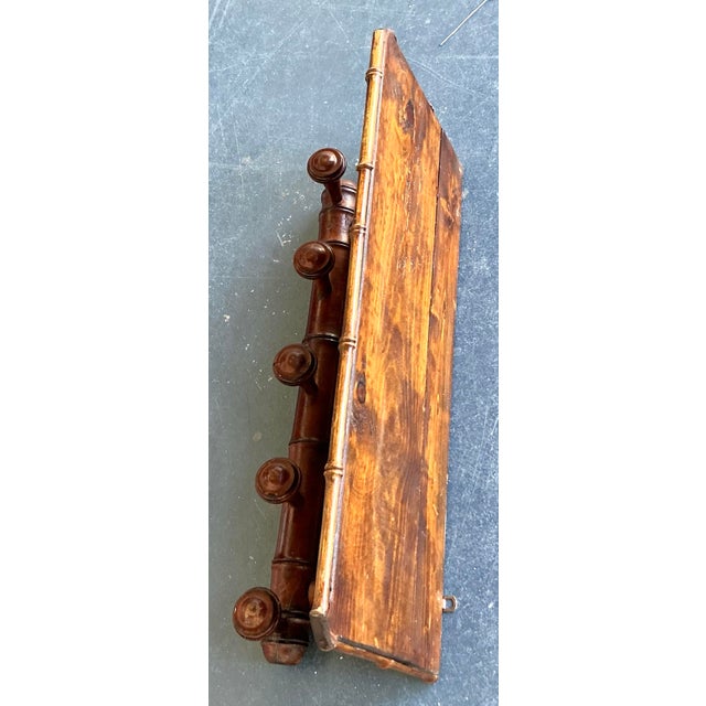 Vintage Boho Turned Wood Coat Rack For Sale - Image 9 of 12