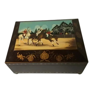 Mid 20th Century Ralph Lauren Style Polo Match Wood Box