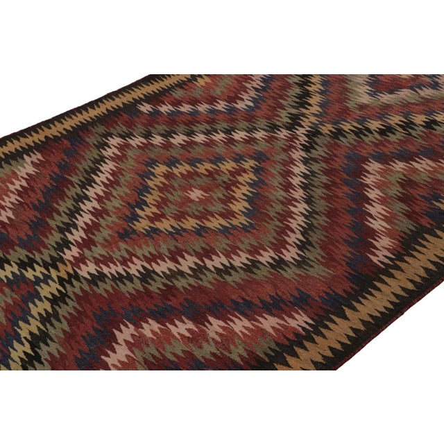Rug & Kilim 1950s Vintage Persian Kilim in Polychromatic Patterns For Sale - Image 4 of 7