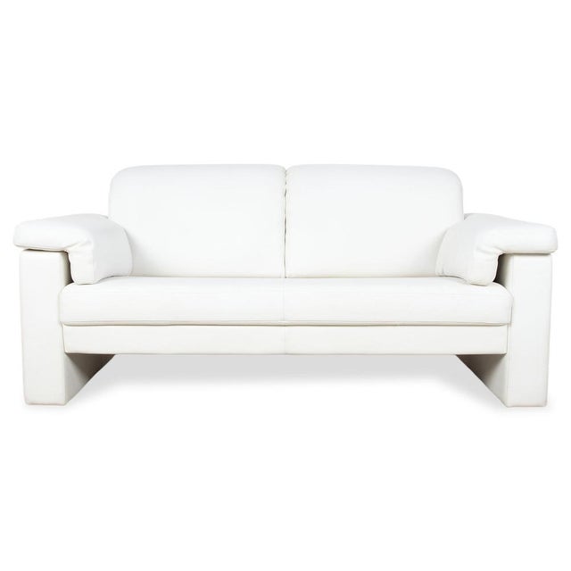 4000 Two-Seater Leather Sofa in Cream White from Rolf Benz, Set of 2 For Sale - Image 14 of 15