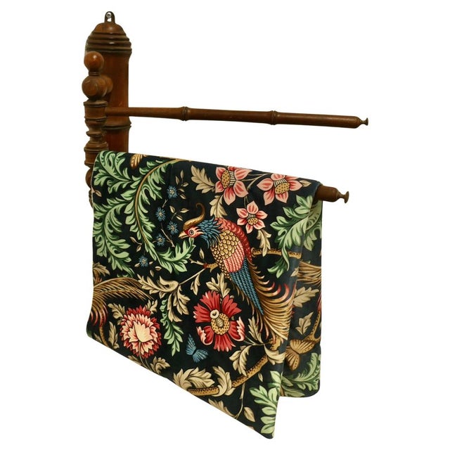 Green French Cherry Wood 2 Branch Folding Towel Rail For Sale - Image 8 of 8