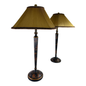 Hand Painted Japaned Metal Table Lamps by Sarreid