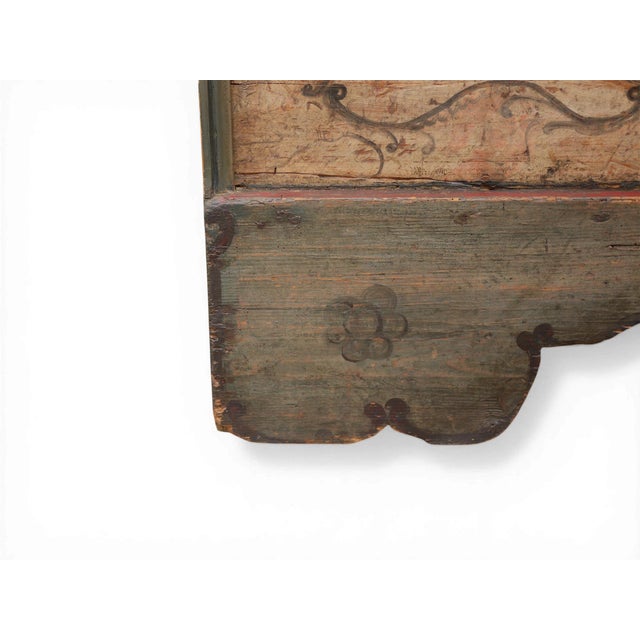 Forest Green Tyrolean Painted Chest, 1791 For Sale - Image 8 of 18
