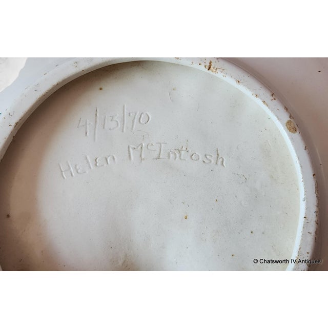 Helen McIntosh Hand Painted Minton Style Strawberry Service Plate, 1970s For Sale - Image 4 of 5