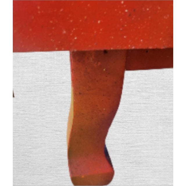 Vintage Thomasville Red Chinoiserie Ming Style Canopy Regency Queen Bedframe For Sale - Image 10 of 10