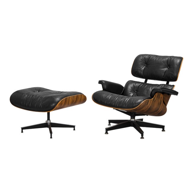 Charles and Ray Eames Lounge Chair 670 671 Ottoman Herman Miller For Sale