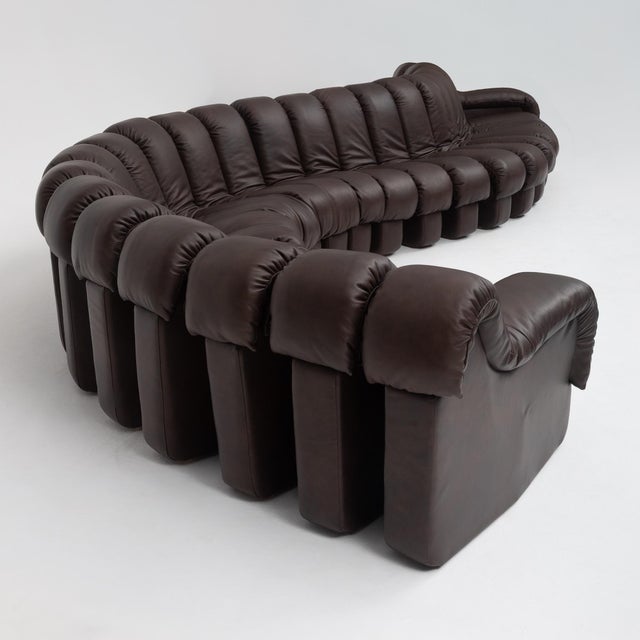 De Sede Ds-600 Non-Stop Sofa in Deep Espresso Brown Leather, 1980s For Sale - Image 14 of 18