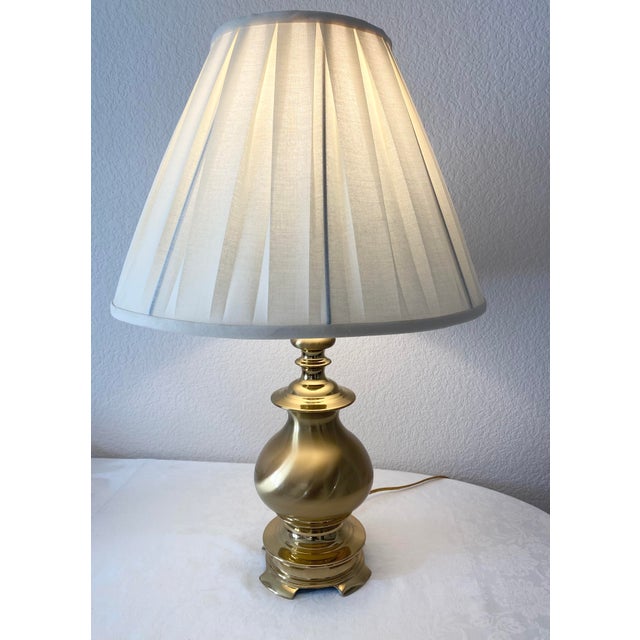 Late 20th Century Exquisitely Unique Solid Brass Classic Urn Curvaceous Shaped Mid Century Modern Style Lamp. The lamp was...