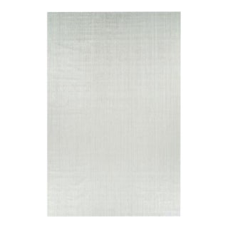 Rug & Kilim’s Oversized Textural Rug in Solid White and Silver-Gray Striae - 13x20 For Sale