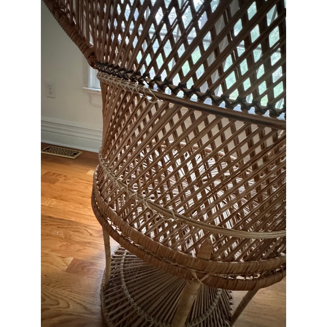 Boho Chic 1970s Peacock Chair For Sale - Image 3 of 6