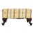 Upholstered Footstool With Carved Mahogany Cabriole Legs C1920 For Sale - Image 6 of 10