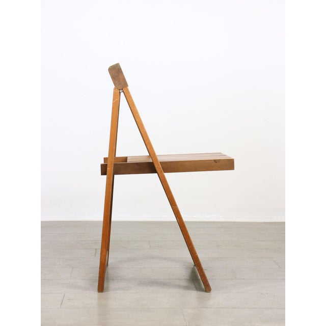 Brown Set of Vintage Trieste Folding Chairs attributed to Aldo Jacober, 1960s For Sale - Image 8 of 17