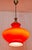 1970s Italian Ceiling Lamp with Red Glass Shade on Brass Mount, 1970s For Sale - Image 5 of 7