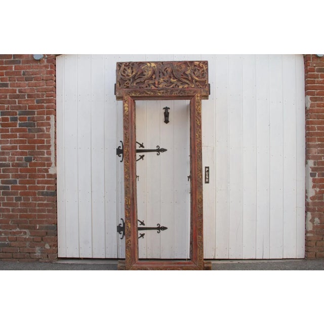 Antique Red & Gilt Thai Carved Doors Chairish