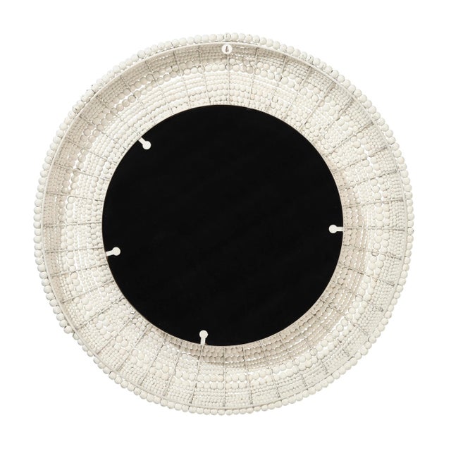 2020s Jamie Young Strand Beaded Mirror in White For Sale - Image 5 of 5