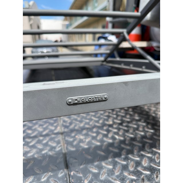 Light Gray Gloster Grid Outdoor Chaise Loungers, Pair For Sale - Image 8 of 12