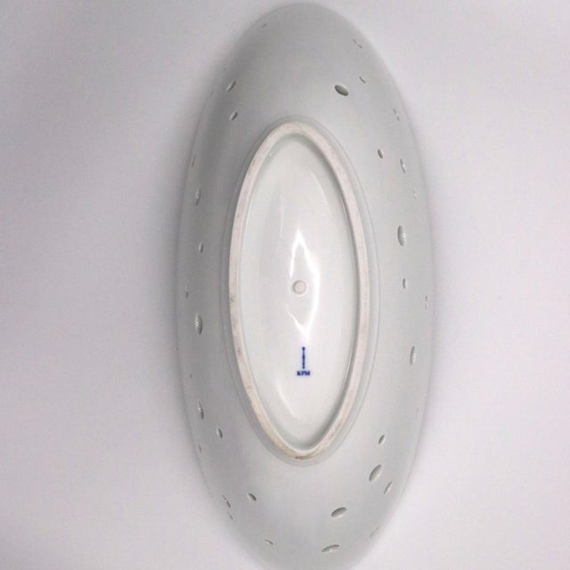 KPM Porcelain Flower Boat Germany 1960 For Sale - Image 4 of 7