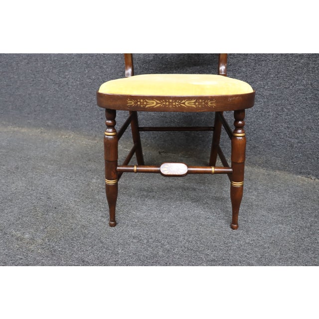 Hitchcock L. Hitchcock Cherry Desk Chair With Fruit Basket Stenciling For Sale - Image 4 of 12