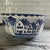 Beautiful and heavy large handpainted bowl by SHARD. A blue and white scene along the outside of the bowl features a...