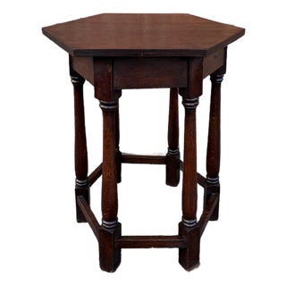 19th Century English Hexagon Side Table For Sale