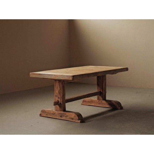French Artisanal Pine Dining Table, 1970 For Sale - Image 18 of 18