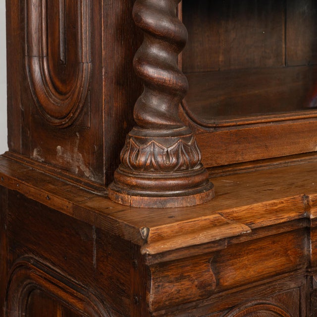 Late 19th Century Large French Oak Bookcase Display Cabinet For Sale - Image 6 of 17