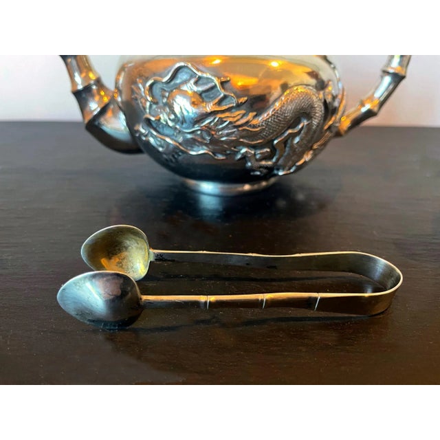 Chinese Export Silver Tea Set with Original Box Zee Wo - Set of 4 For Sale - Image 12 of 13
