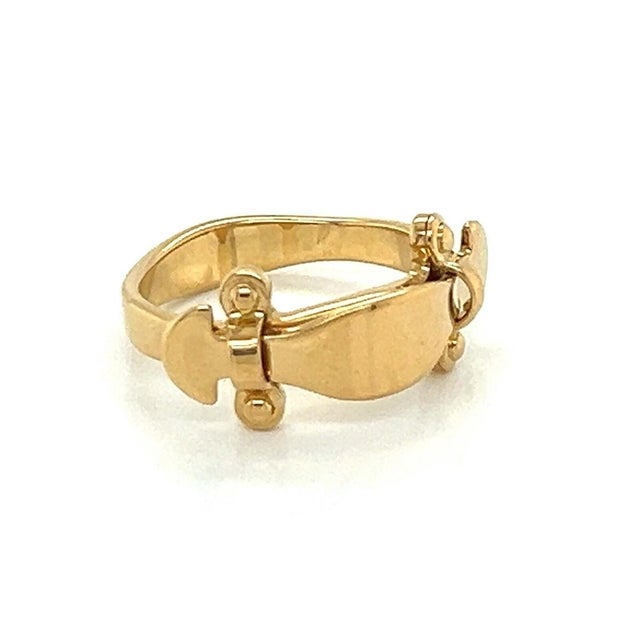 Mid 20th Century Louis Vuitton 18k Yellow Gold Stand By Me Ring - Size 6 For Sale In Miami - Image 6 of 7