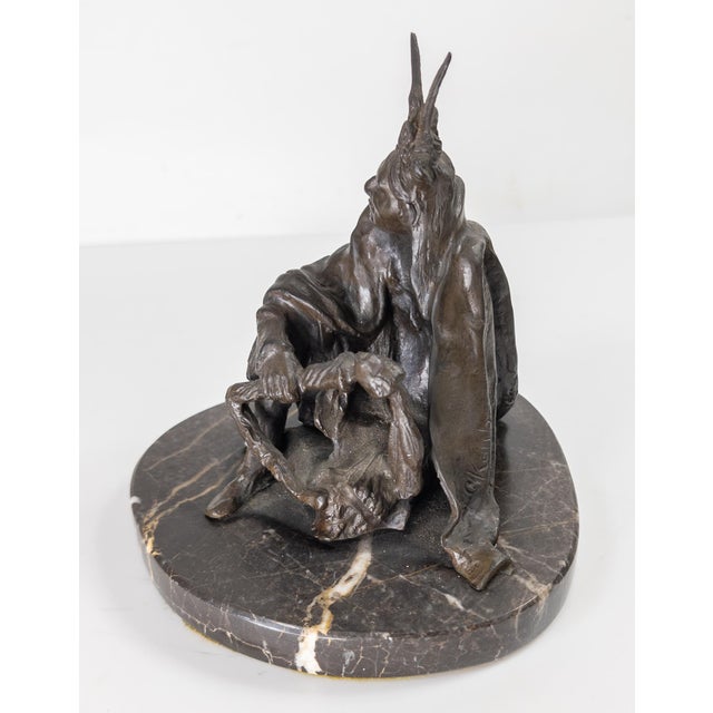 Mid 20th Century Mid-Century Western Bronze Indian Figure After Carl Kauba For Sale - Image 5 of 11