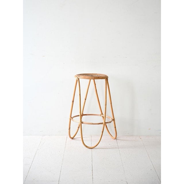 Brown Vintage Bamboo Pedestal, 1960s For Sale - Image 8 of 8