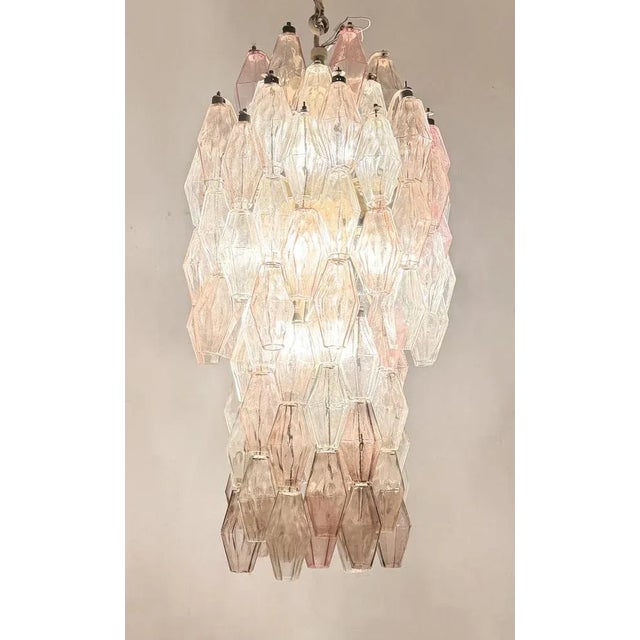 Mid-Century Murano Glass Chandelier "Polyhedr" by Carlo Scarpa for Venini, Italy, 1960s Up to 250V (Europe/UK...