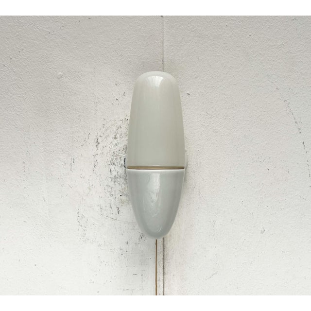 Wilhelm Wagenfeld Mid-Century Modern German Ceramic 6065 Sconce by Wilhelm Wagenfeld for Lindner, 1950s For Sale - Image 4 of 18