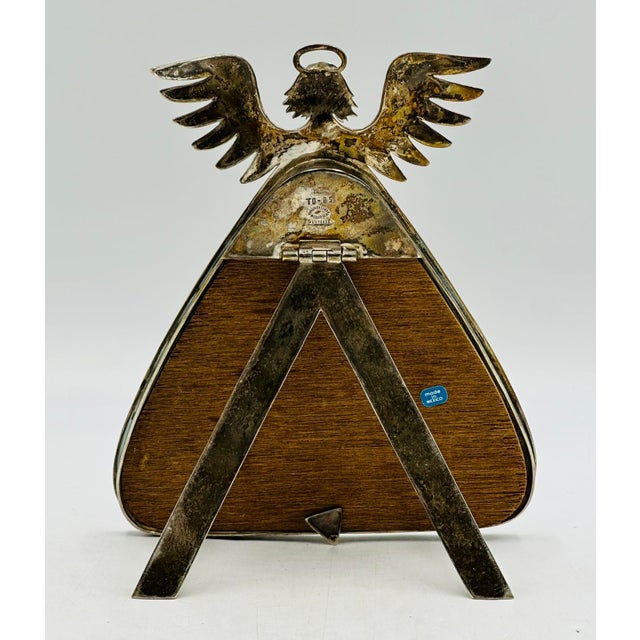 Silver Emilia Castillo Angel Photo Frame, Silver Plated Brass, Taxco Mexico 1980s For Sale - Image 8 of 12