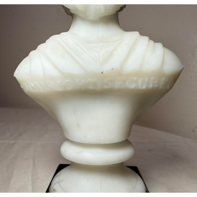 Antique Charles Sumner Figural Frosted Milk Glass Bust Paperweight Sculpture For Sale - Image 10 of 15