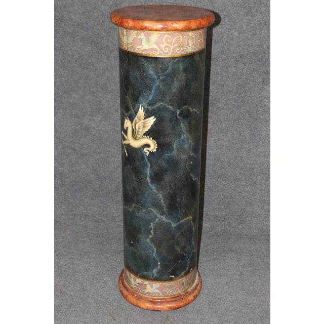 Superb Paint Decorated French Empire Neoclassical Pedestal Fern Stand For Sale - Image 4 of 8