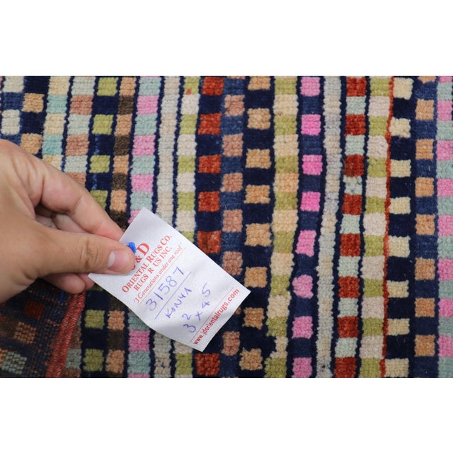 Funky 20th Century Turkish Deco Rug - 3'2" x 4'5" For Sale - Image 4 of 6