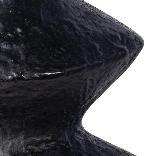 Traditional Regina Andrew Poe Metal Vase, Black For Sale - Image 3 of 6