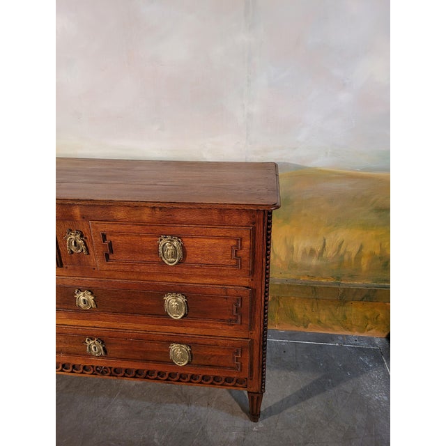 Wood Louis XVI Oak Chest of Drawers For Sale - Image 7 of 13