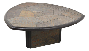 Brutalist Slate Coffee Table by Paul Kingma, 1980s