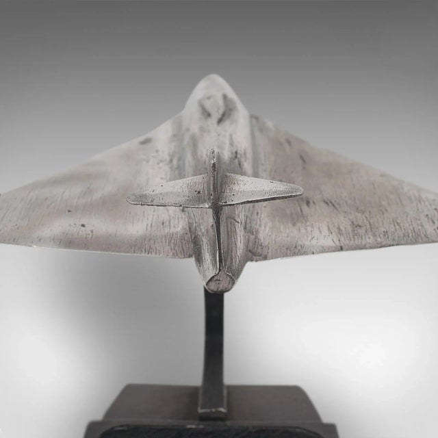 English Circa 1960 Jet Plane English Alloy Desk Ornament For Sale - Image 3 of 13