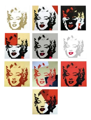 Andy Warhol, Golden Marilyns, Screenprints, Set of 10