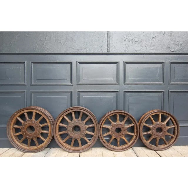 Vintage Car Spokes, Set of 4 For Sale - Image 13 of 13