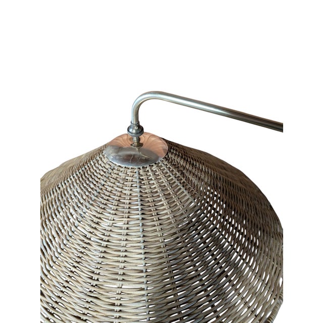 Adjustable Wall Light in Brass and Rattan by Valinte Finland, 1950s For Sale - Image 9 of 11