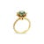 Medium Emerald Tulip Ring 14k Yellow Gold, Size 9 For Sale - Image 4 of 4