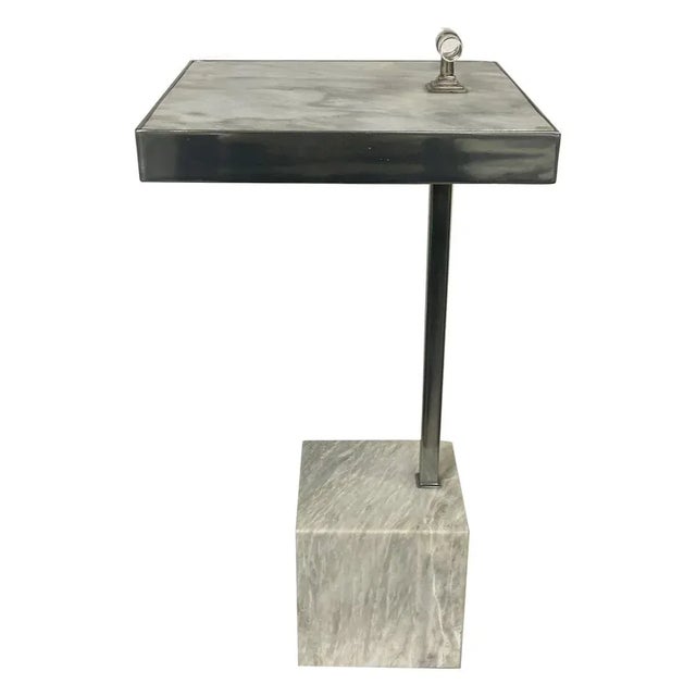 2010s Century Furniture Marble Block Drinks Table For Sale - Image 5 of 8