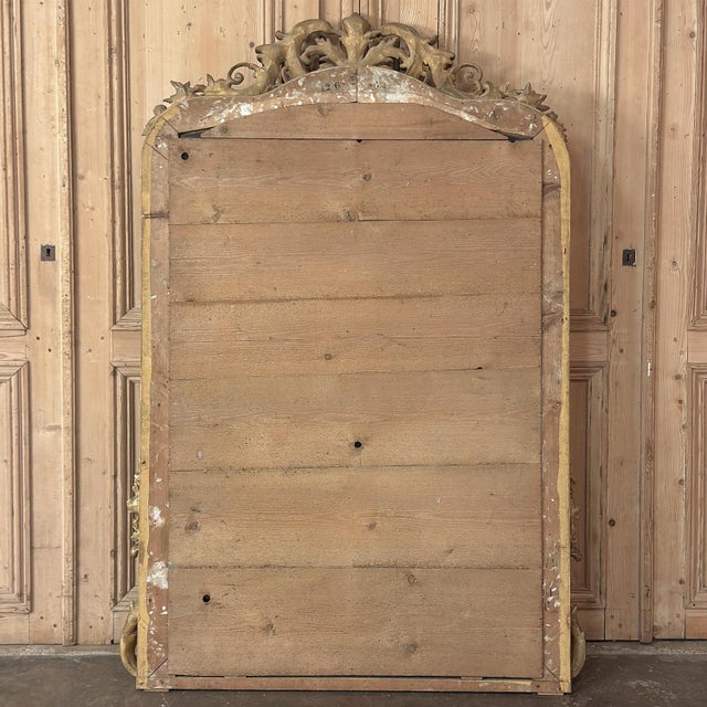 19th Century French Napoleon III Period Regence Style Gilded Mantel Mirror For Sale - Image 17 of 18